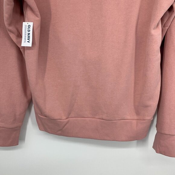 Old Navy Hoodie Pink Quarter Zip Hybrid Pocket Pullover Sweater - Picture 10 of 10
